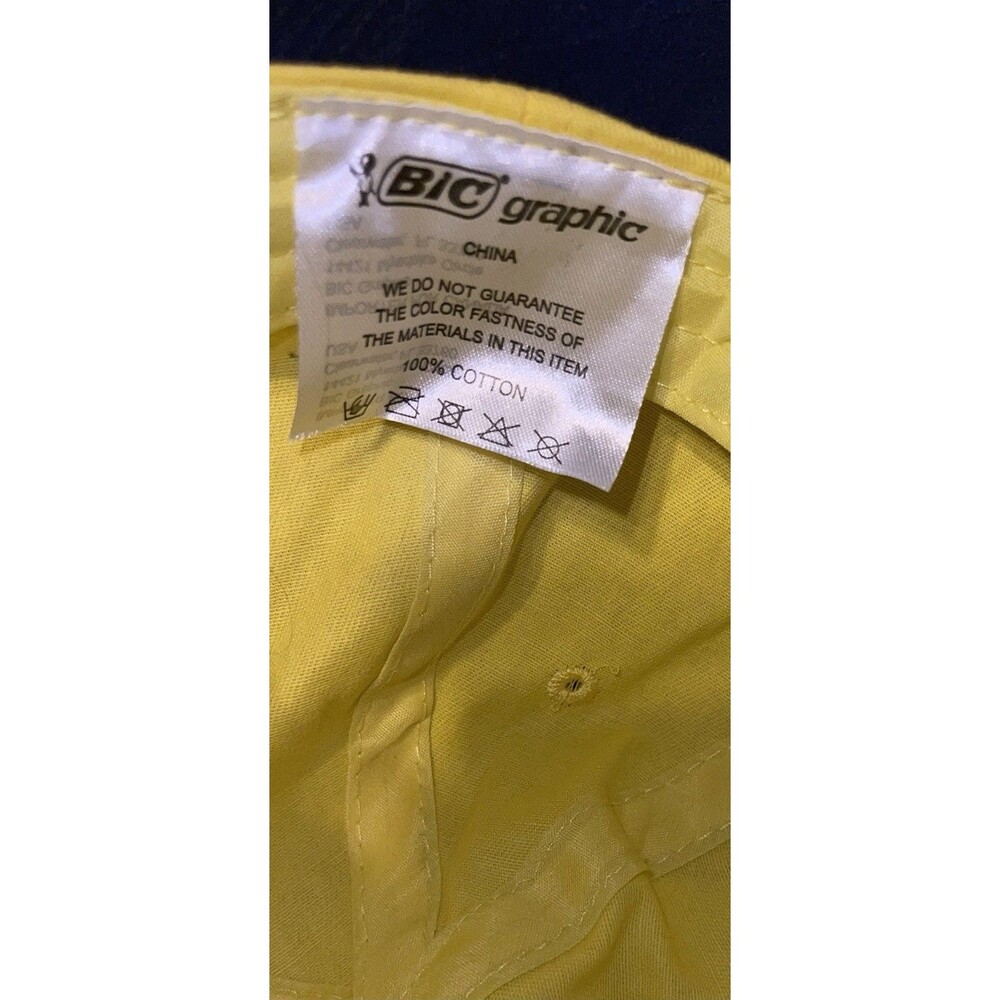 Bic Bass Pro Hat Baseball Yellow Logo Adjustable Unisex - Picture 5 of 5